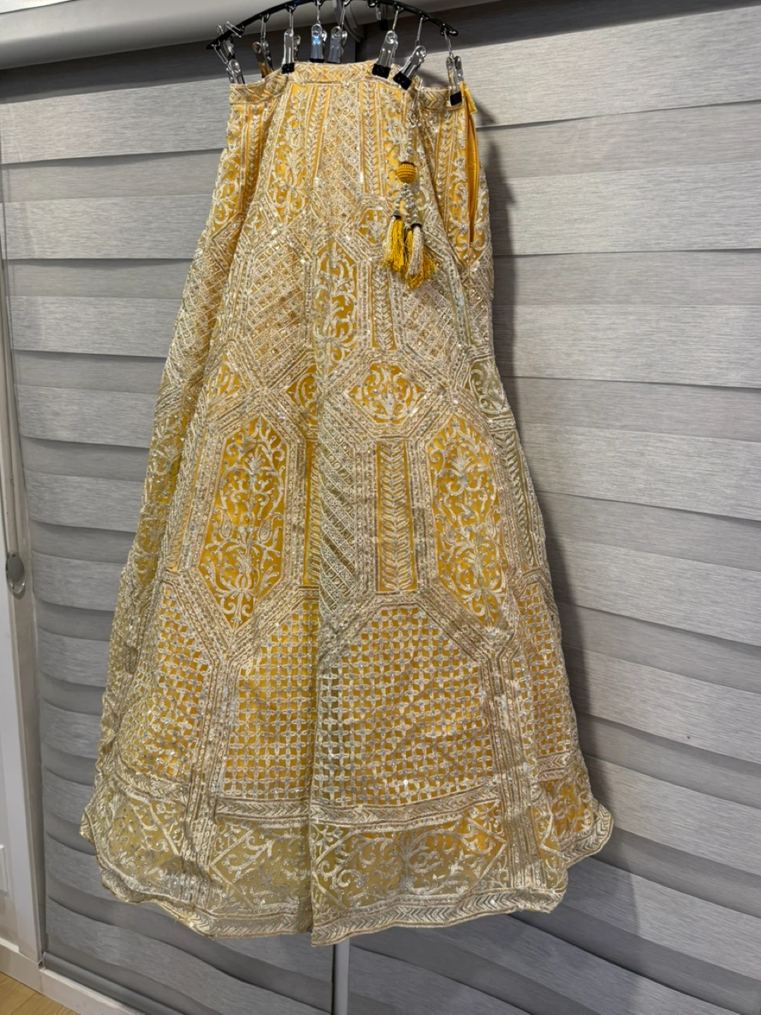 Yellow Embroidered Lehenga Choli with Dupatta - photo 3