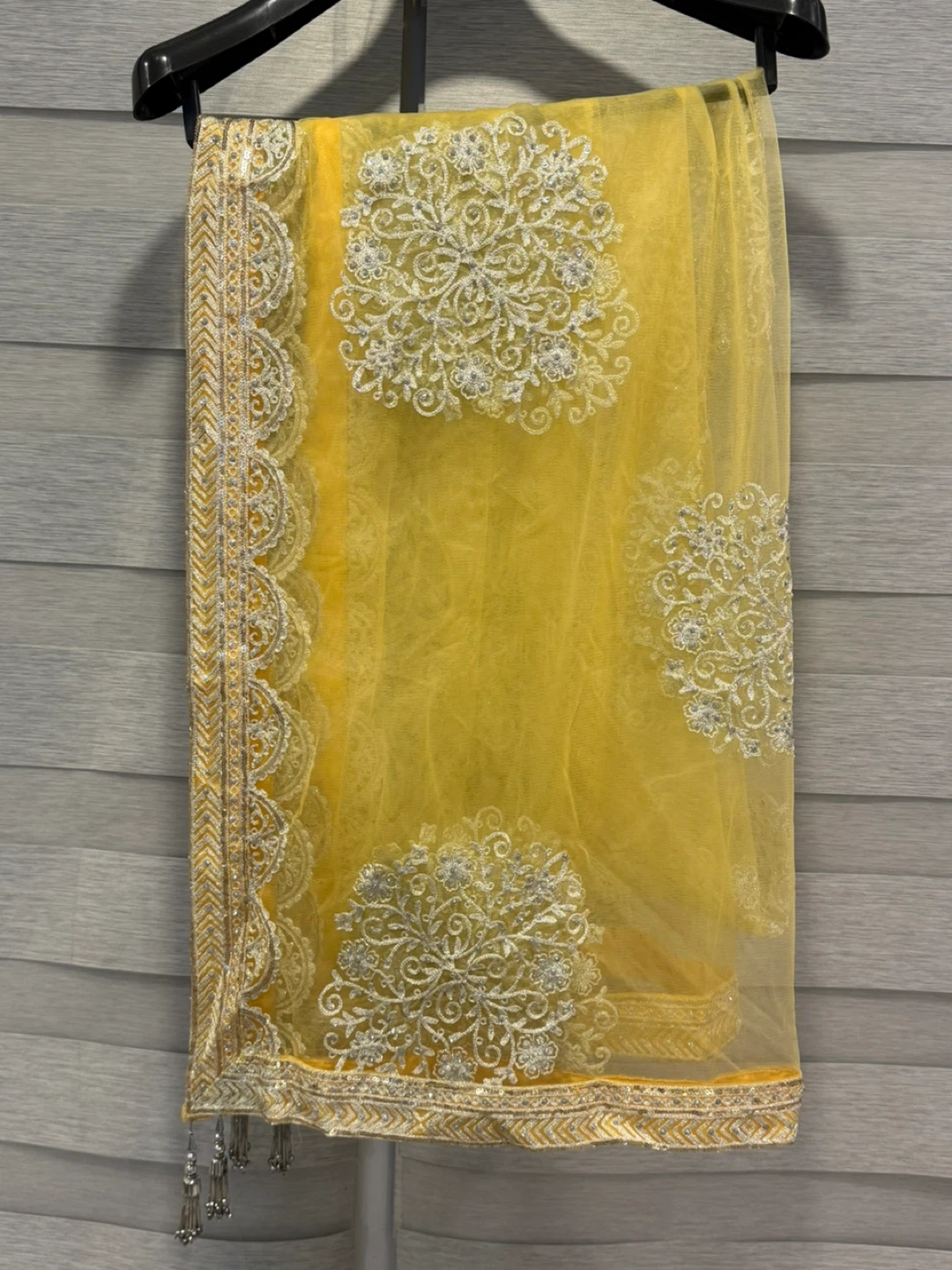 Yellow Embroidered Lehenga Choli with Dupatta - photo 5