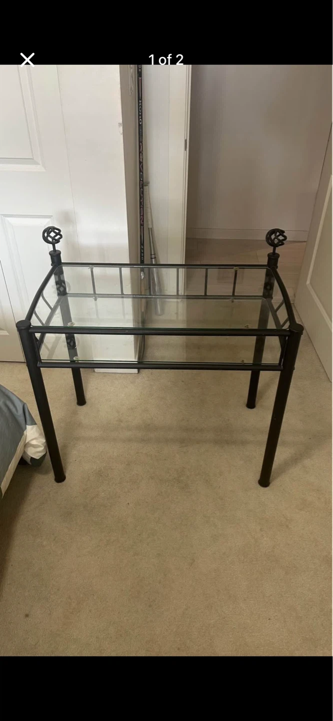 Glass Top Side Table