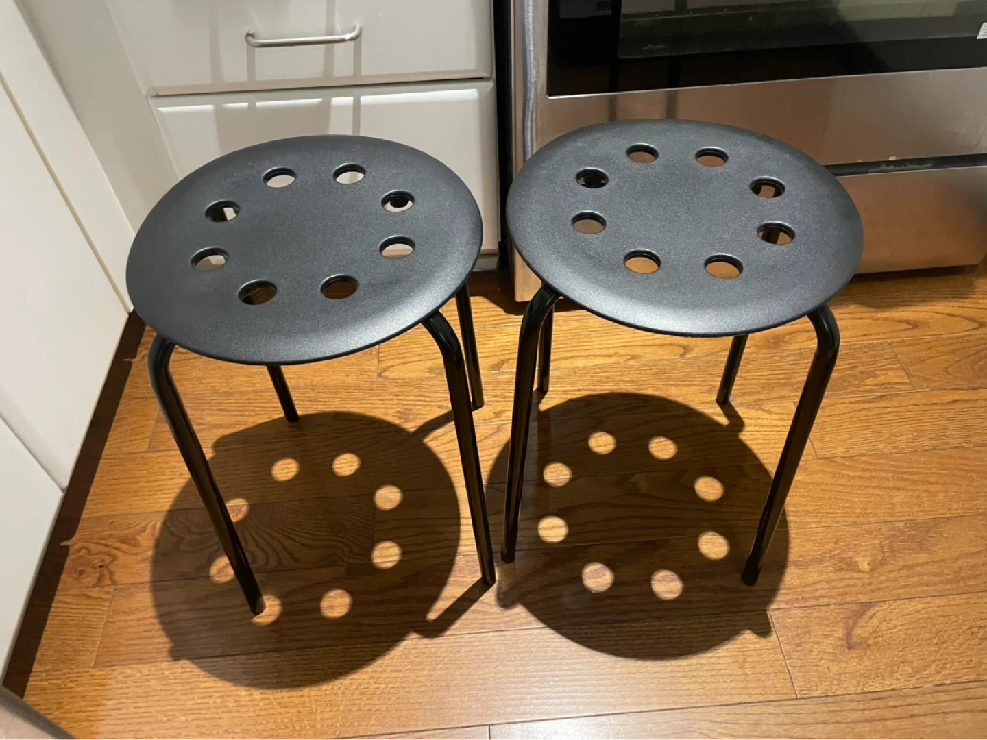 IKEA Set of 2 Black Stools