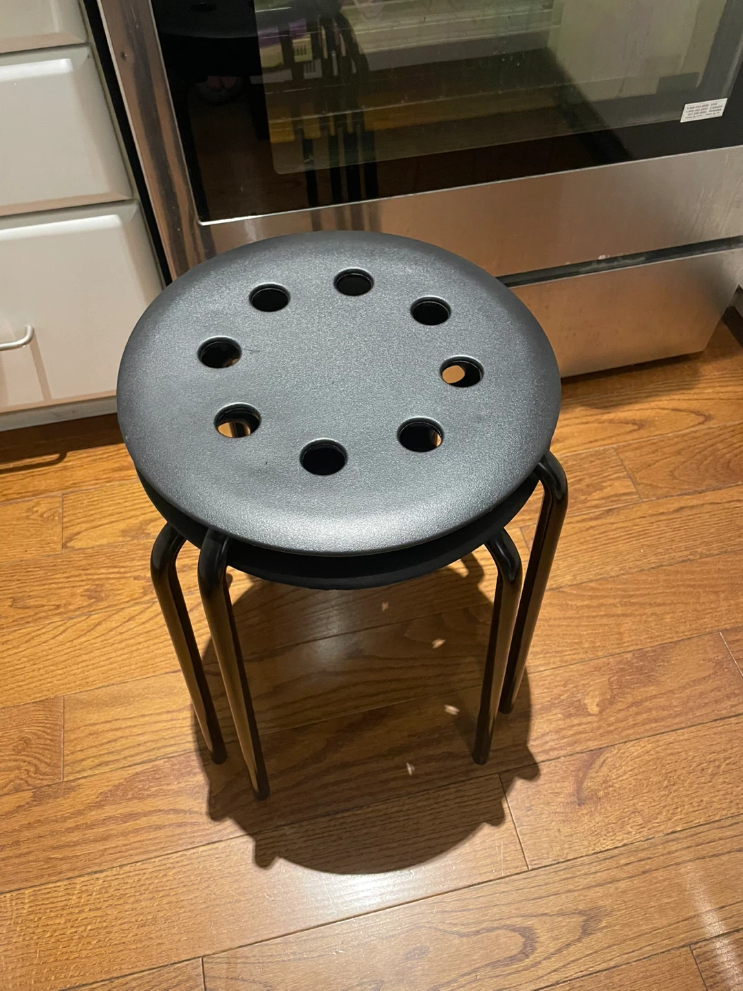 IKEA Set of 2 Black Stools - photo 2