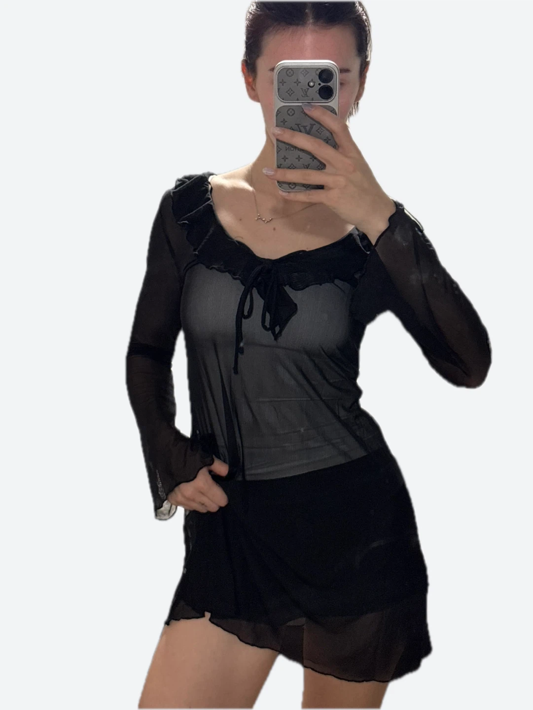 🖤H&M Sheer Black Mesh Dress