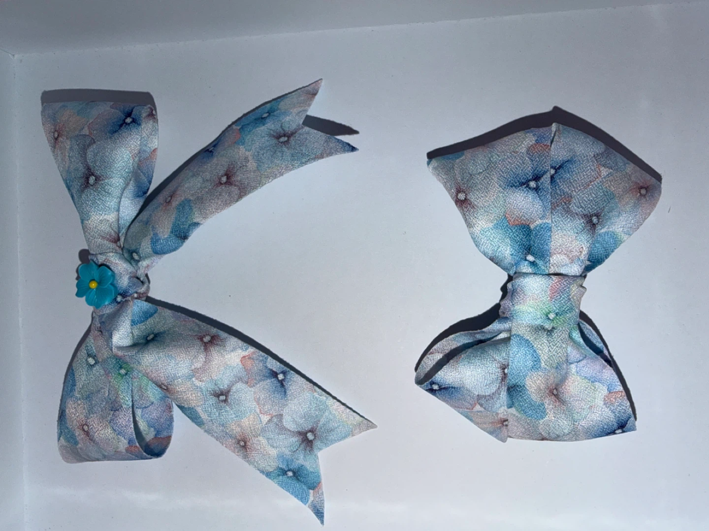 Floral Bow Hair Clips (Set of 2)