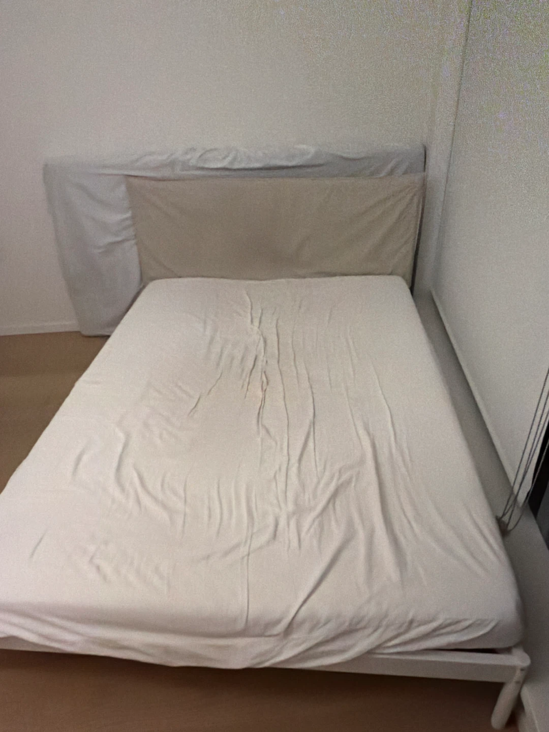 White Bed Frame with Headboard