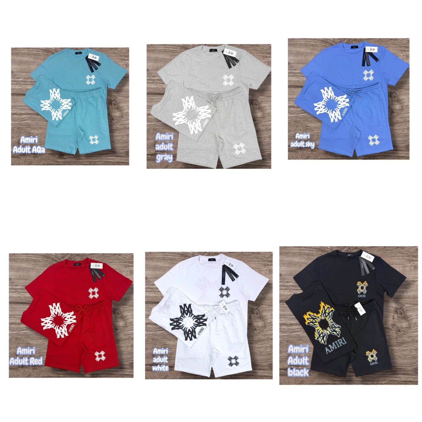 True Religion & Amiri Adult T-shirt and Shorts Sets - photo 2