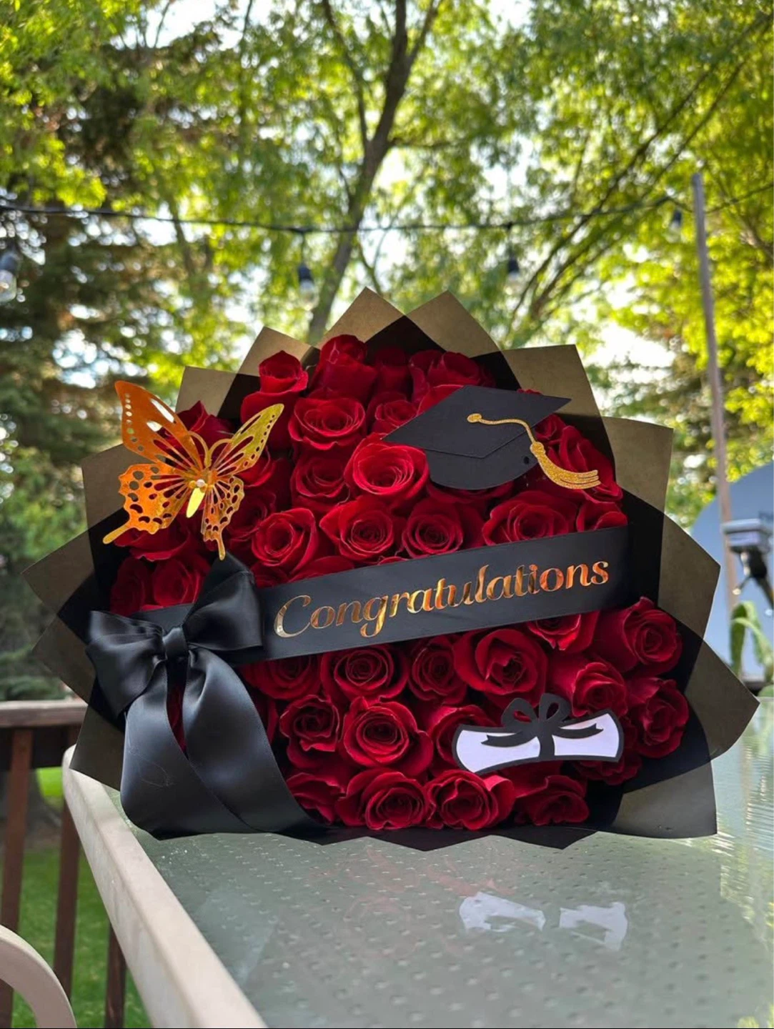 Red Rose Graduation Bouquet