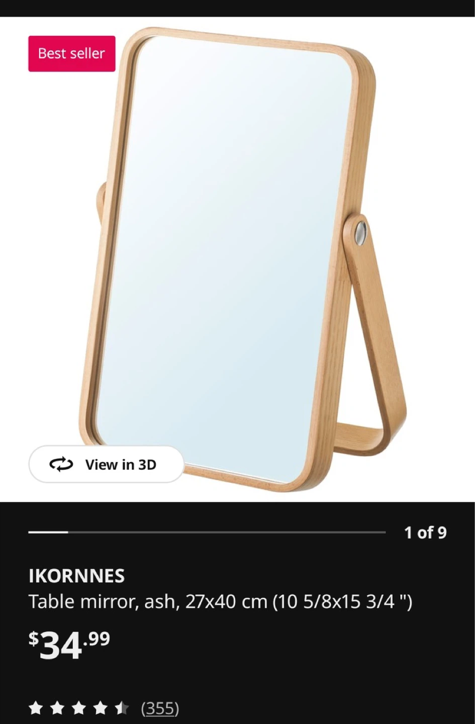 IKEA IKORNNES Table Mirror