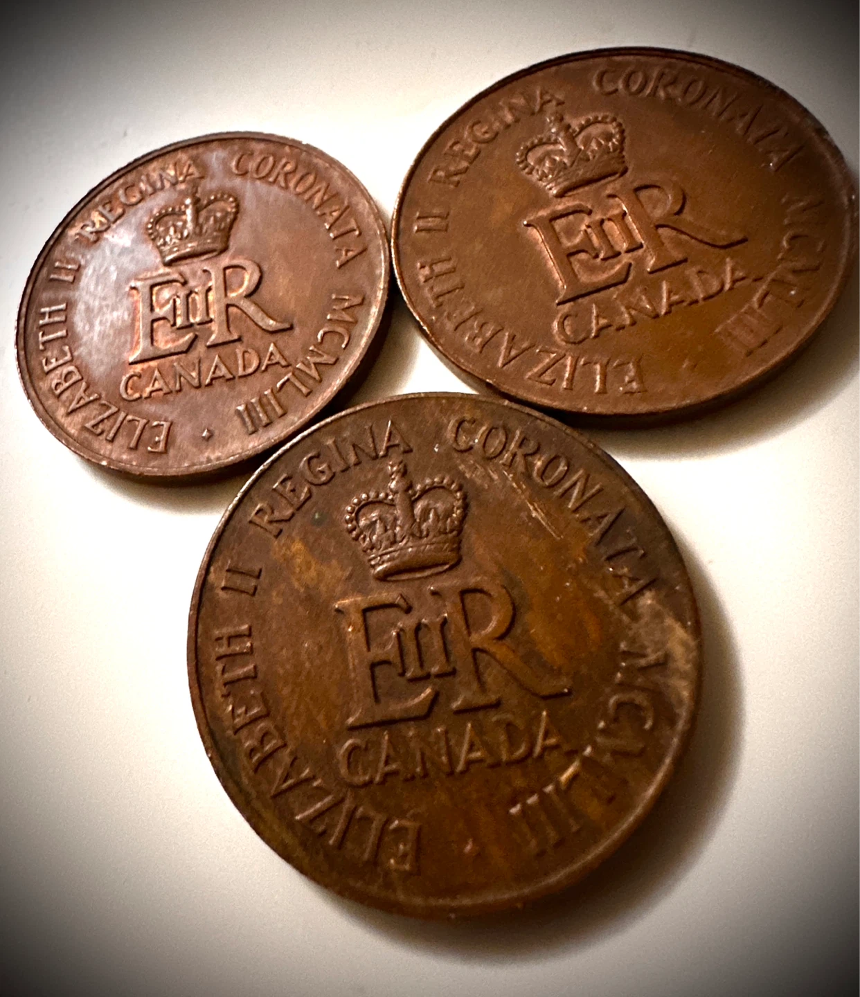 3 x Canadian Queen Elizabeth II Coins