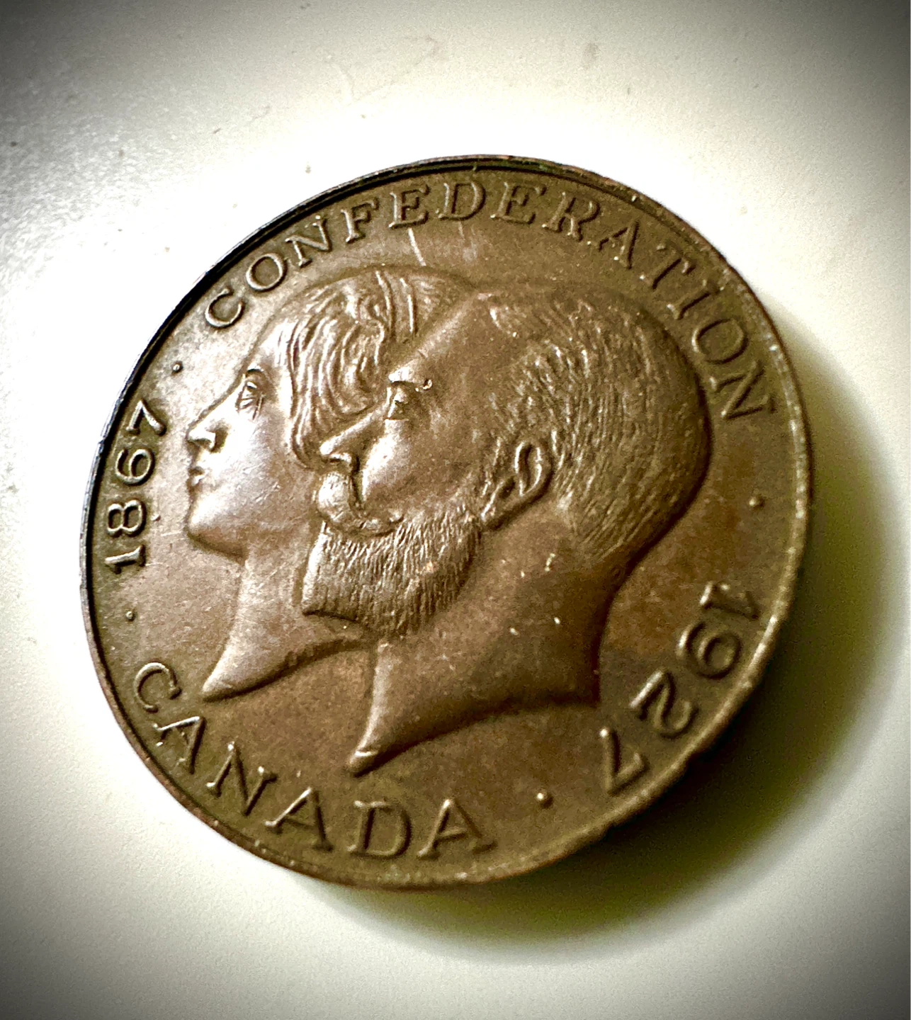 1927 Canada Confederation Coin - photo 2