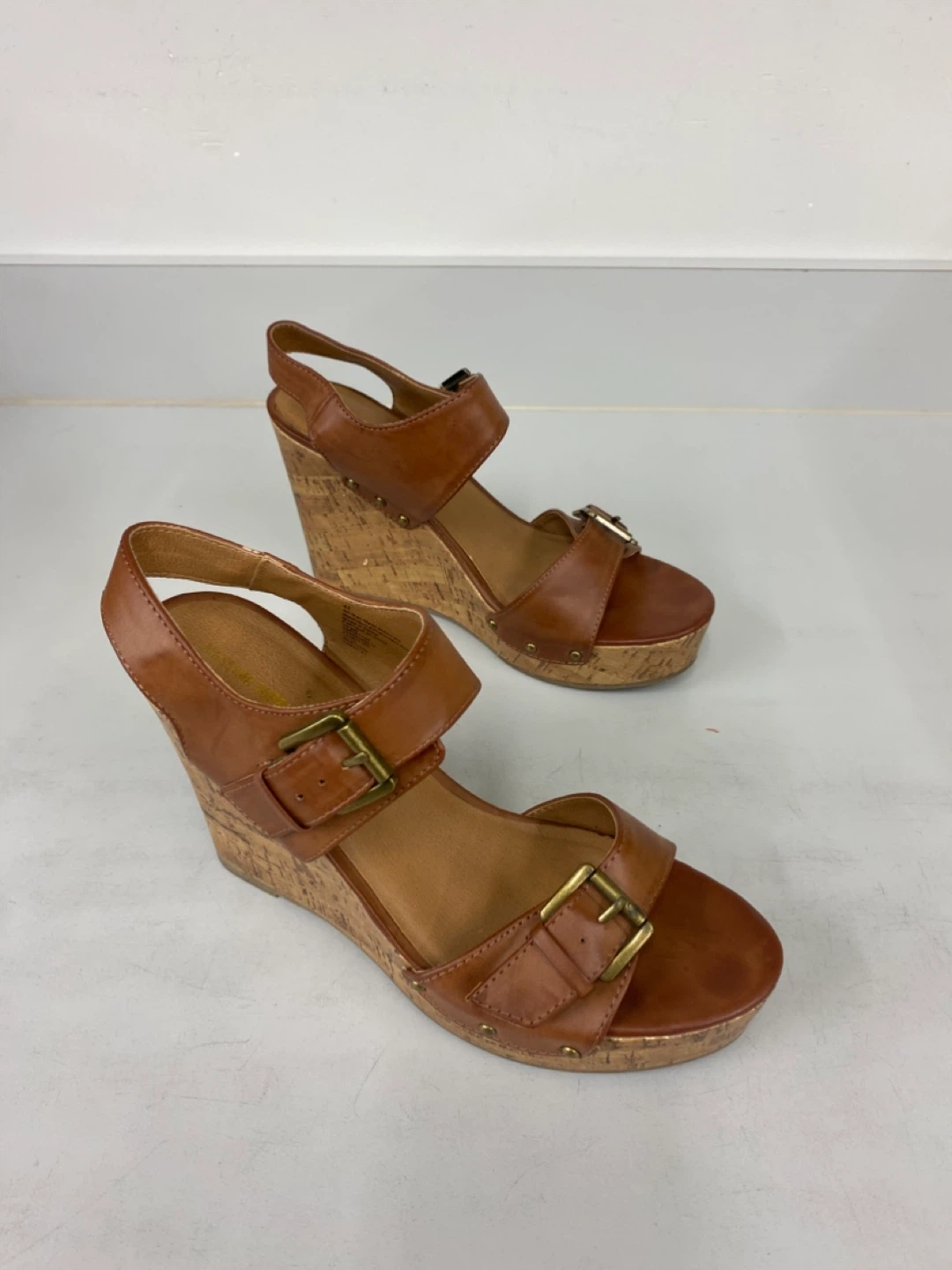 Mossimo Supply Co. Brown Wedge Sandals