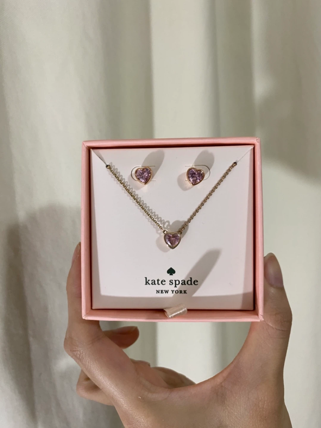 Kate Spade Heart Necklace and Earrings Set