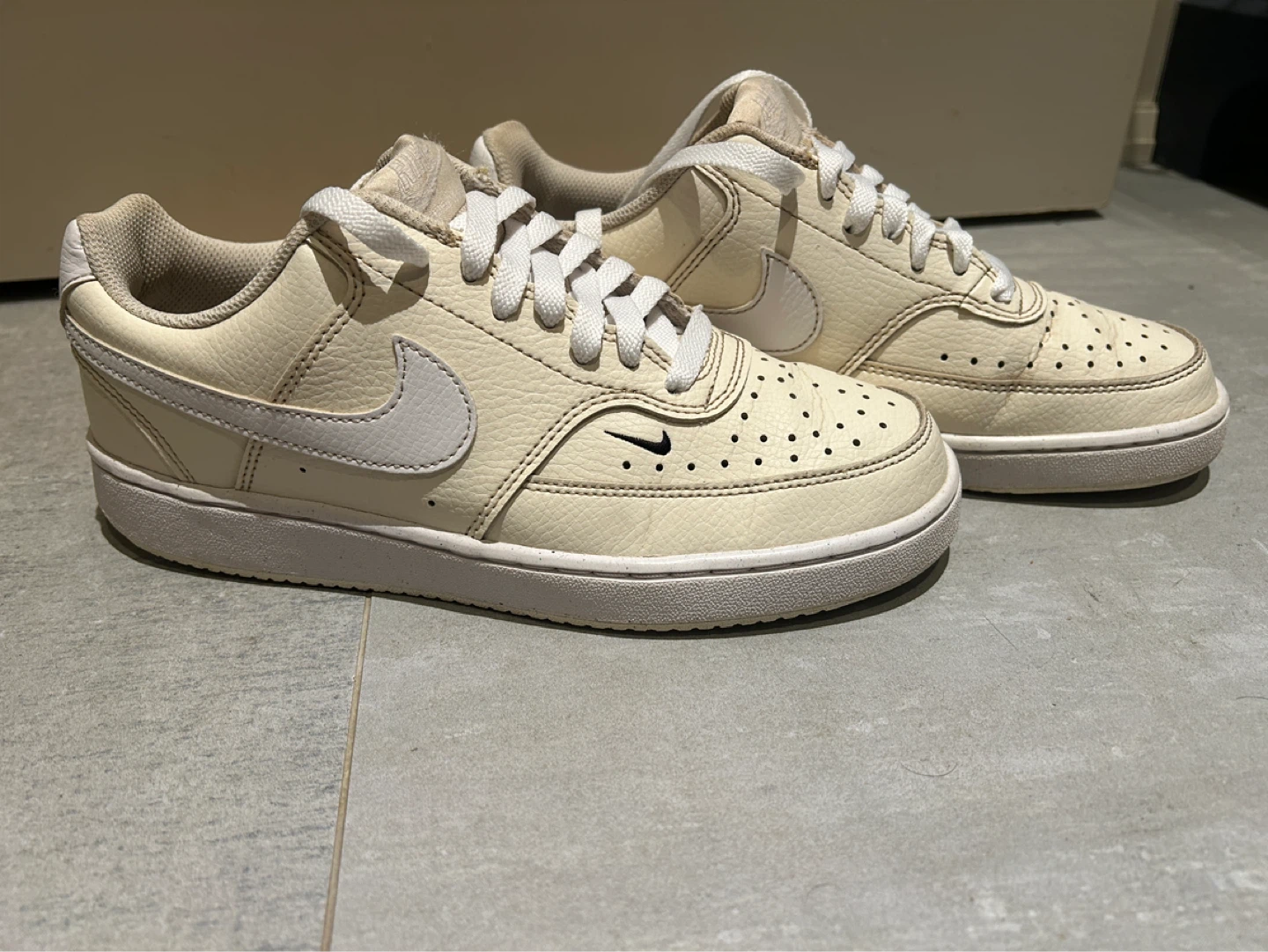 Nike Court Vision Low Cream Sneakers - photo 2