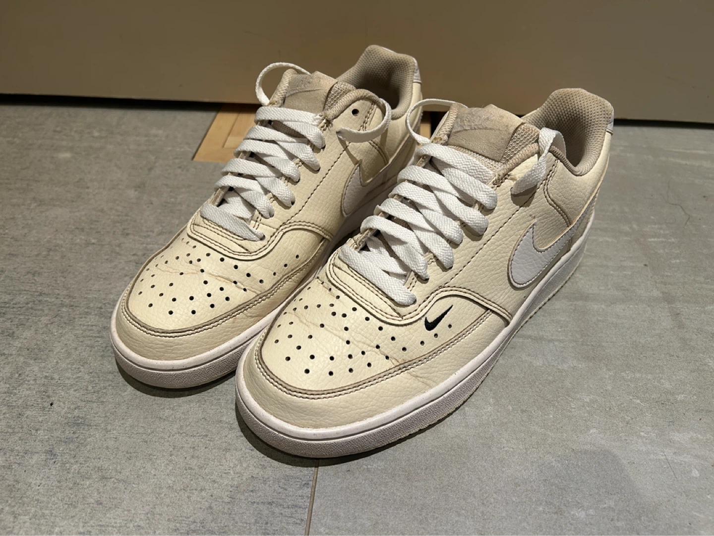 Nike Court Vision Low Cream Sneakers - photo 3