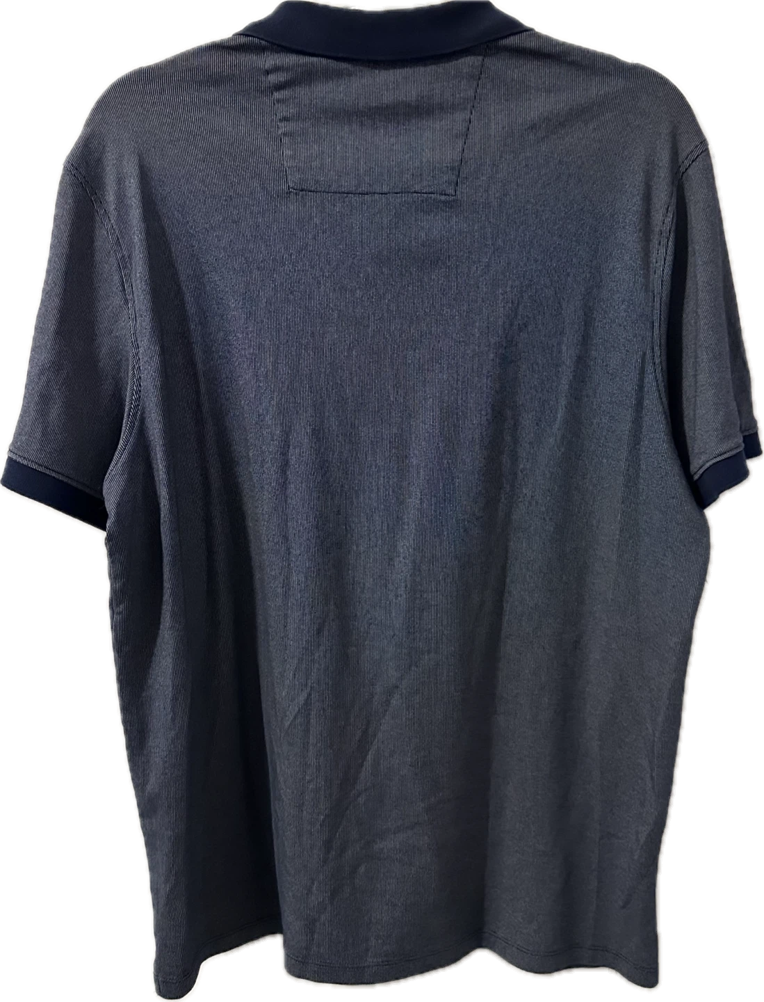 Calvin Klein Men’s Piqué Micro-Dot Polo Shirt | Navy Blue - photo 4