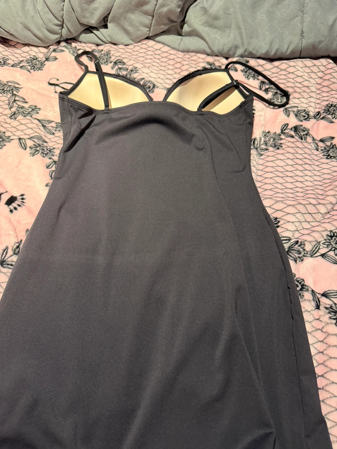 Missguided Black Slip Dress with Built-in Bra - photo 2