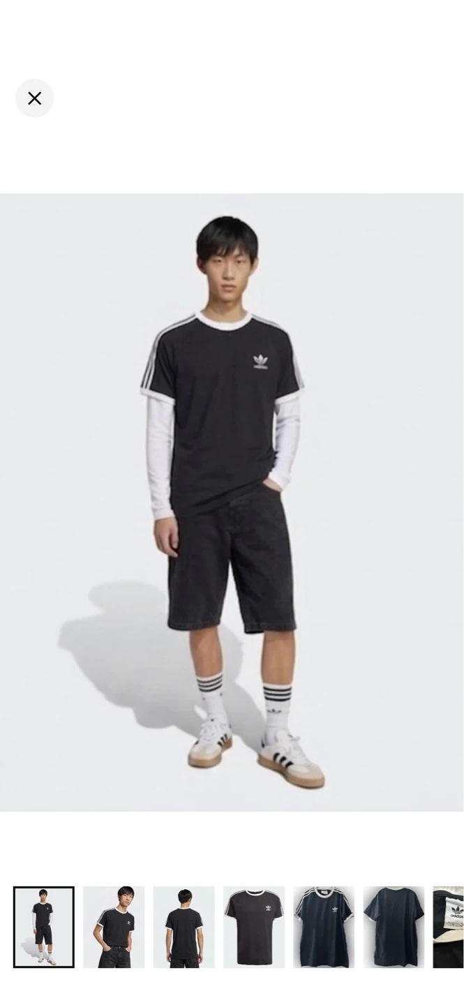 Adidas Adicolor Classics 3-Stripes Ringer Tee | Black - photo 2