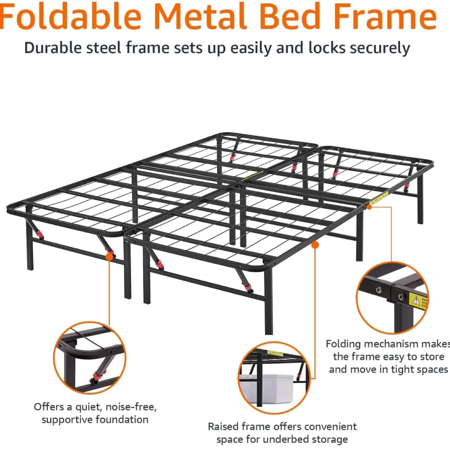 King Bed Frame - 14” Foldable - photo 3