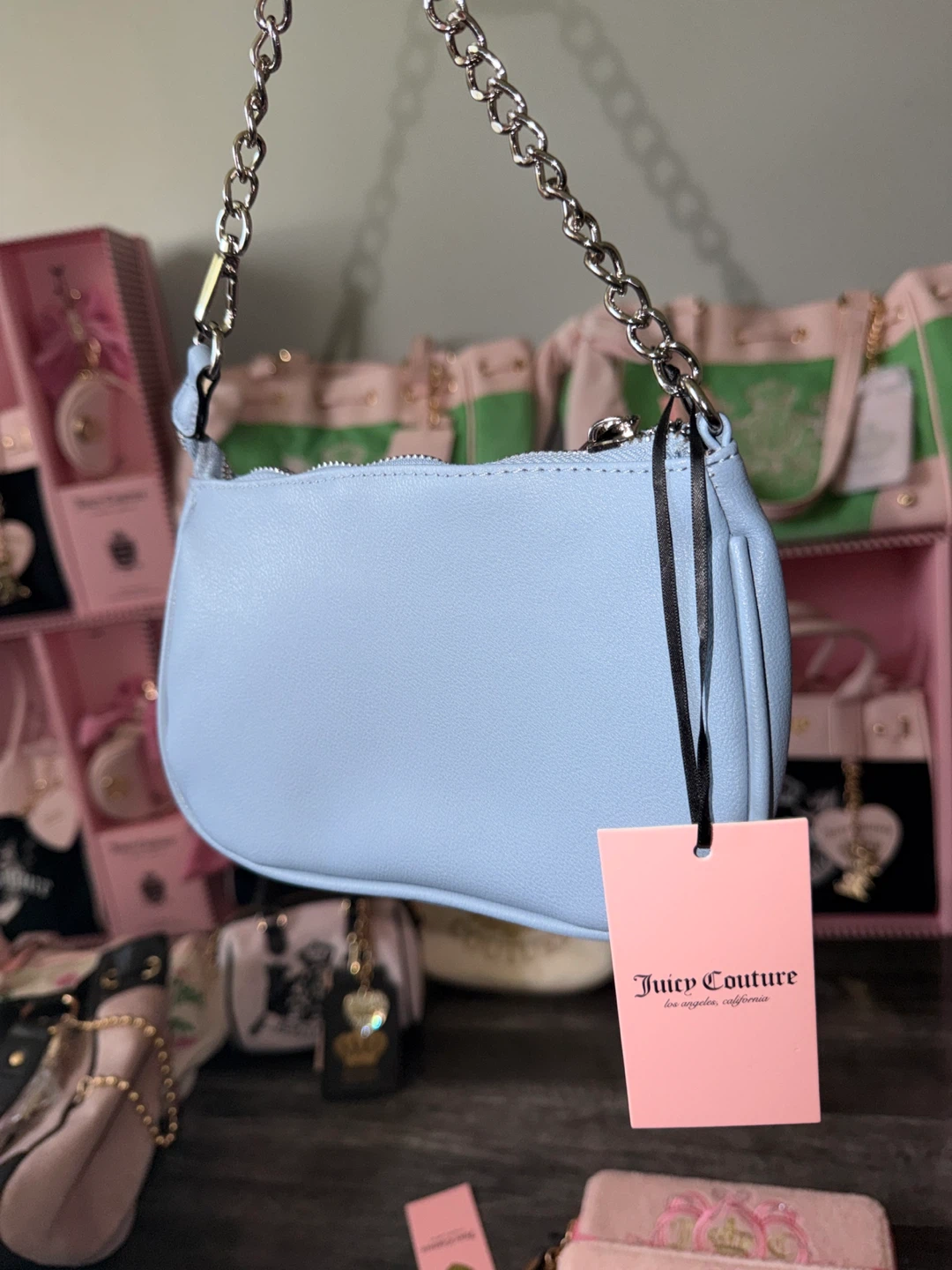 Juicy Couture Light Blue Velour Royal Bag - photo 2
