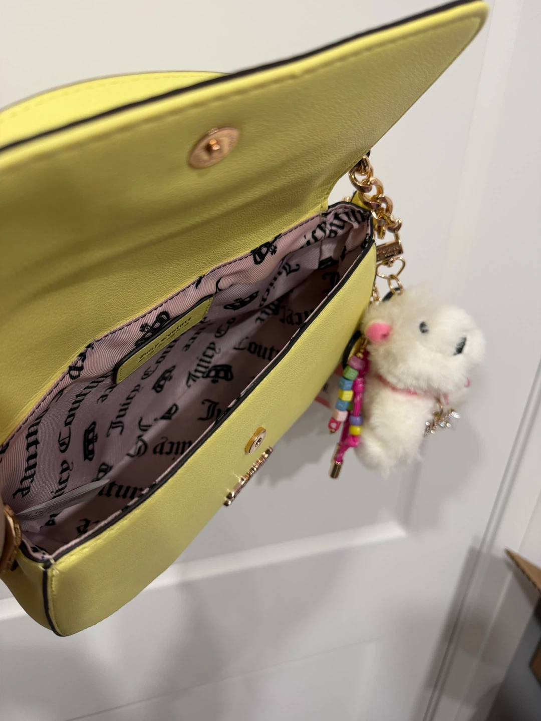 Juicy Couture Yellow Shoulder Bag with Charm - photo 3