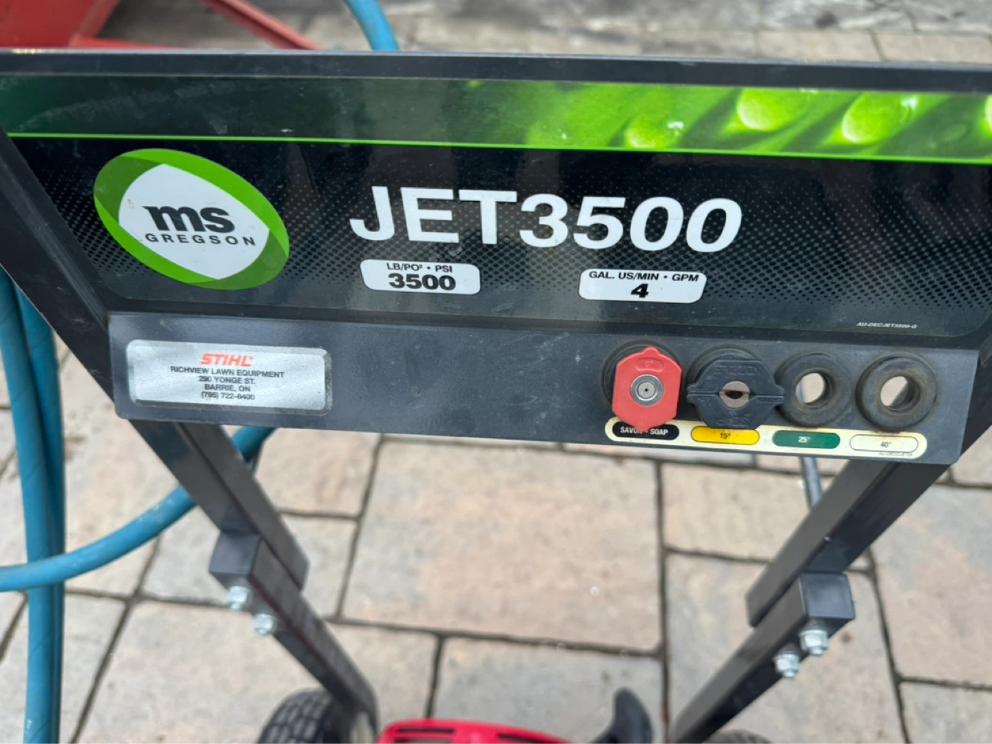 Ms. Gregson JET3500 Pressure Washer with Honda GX390 Engine