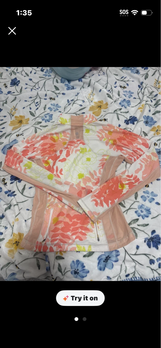Lululemon Floral Long Sleeve Zip-Up - photo 2