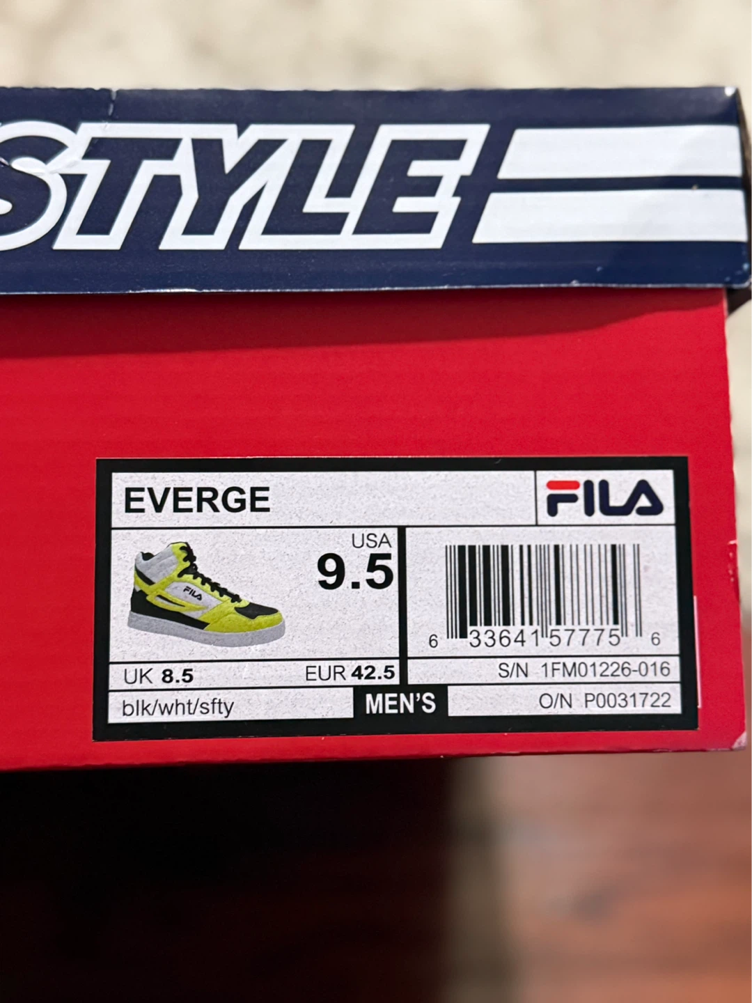 Fila Everge High-Top Sneakers - Men's Size 9.5 - photo 3