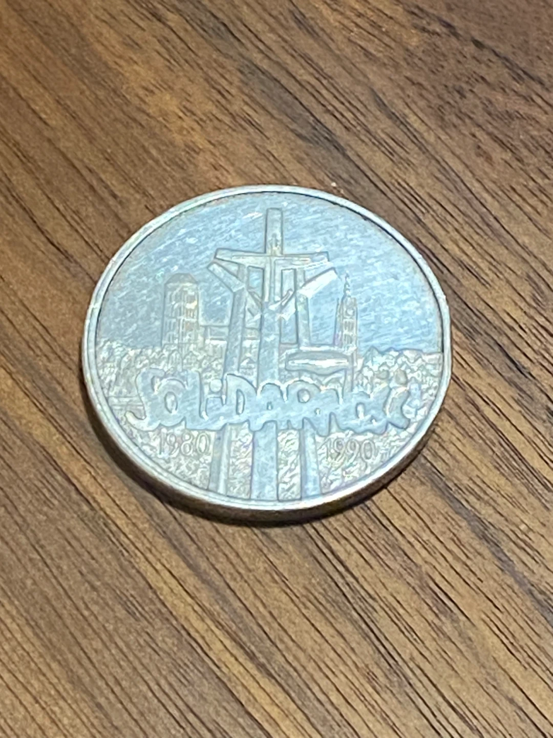 Polish 100000 Zlotych Silver Coin 1990 - photo 4