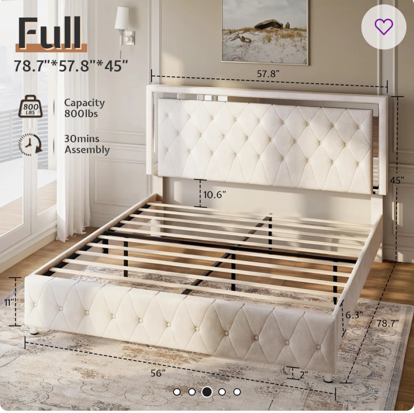 Wayfair brand new bed Braiya Upholstered- Full Size