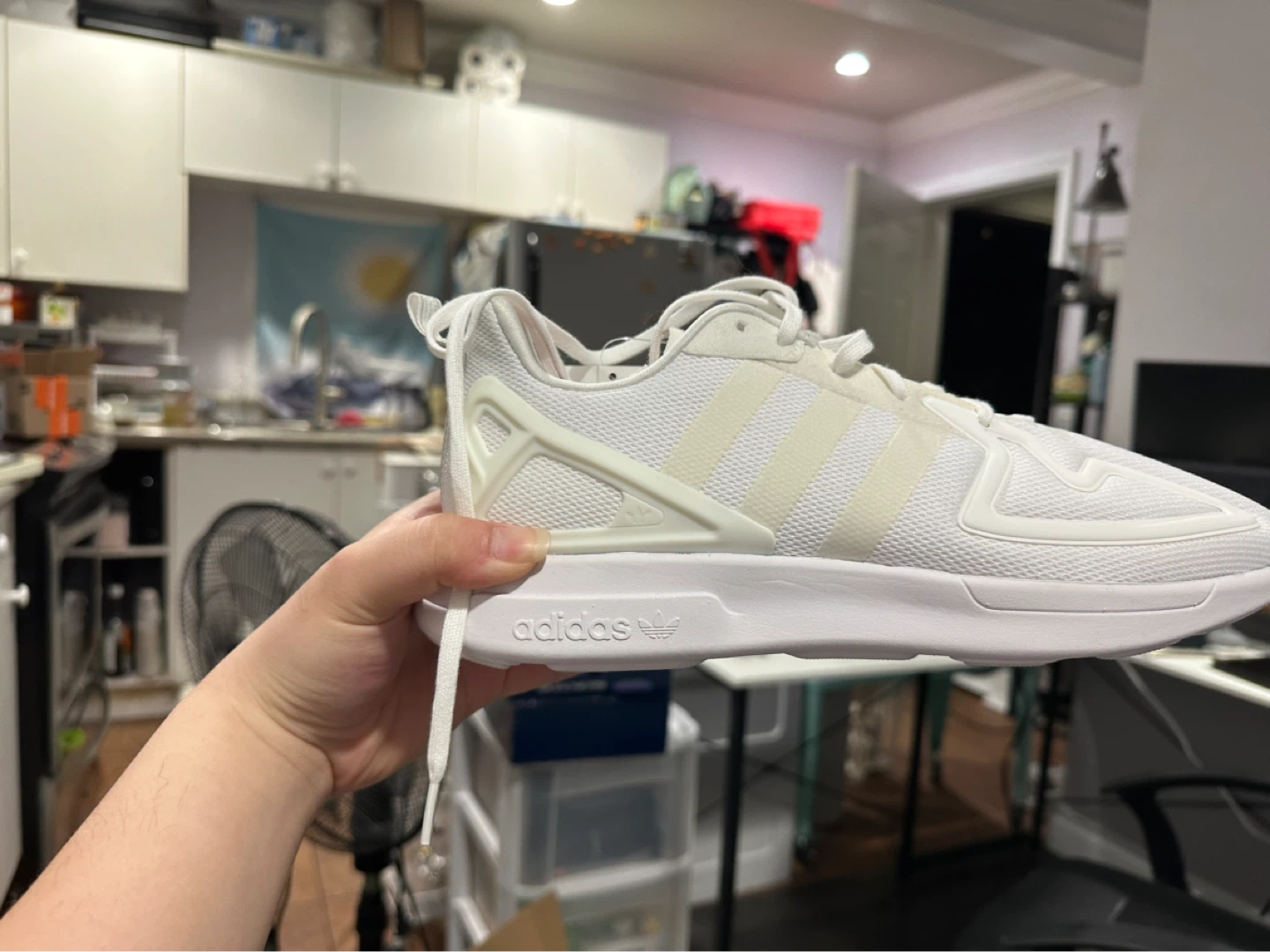 Adidas ZX 2K Flux White Men's Shoes - Size US 11