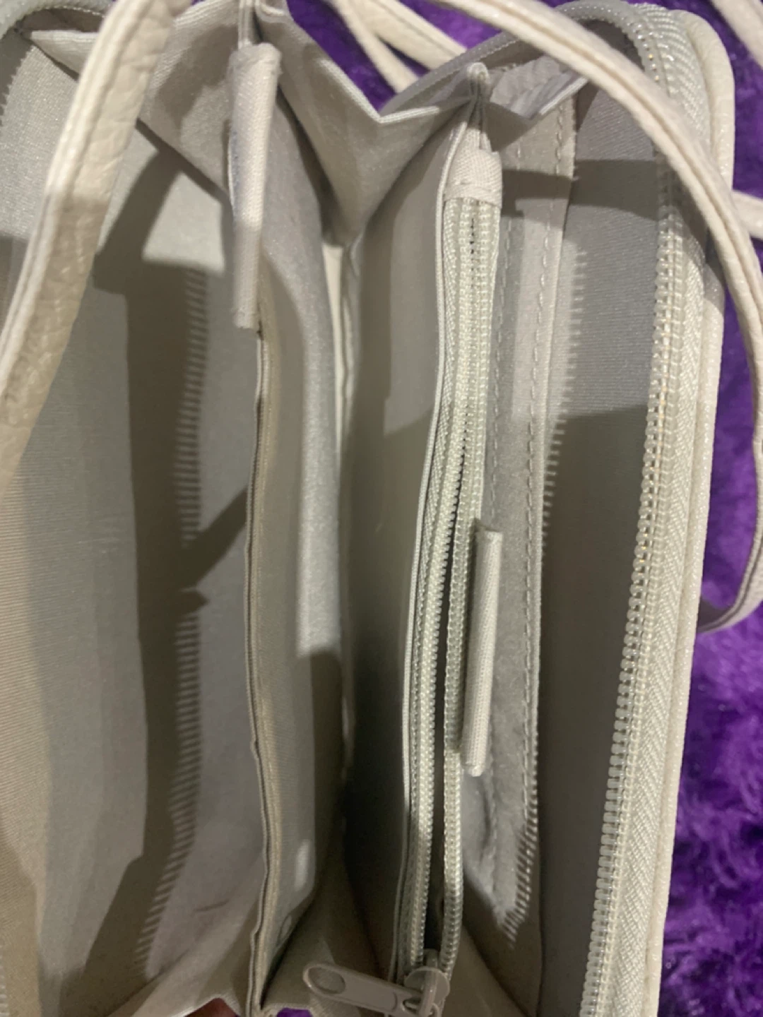 White/Beige Crossbody Wallet with Strap - photo 5