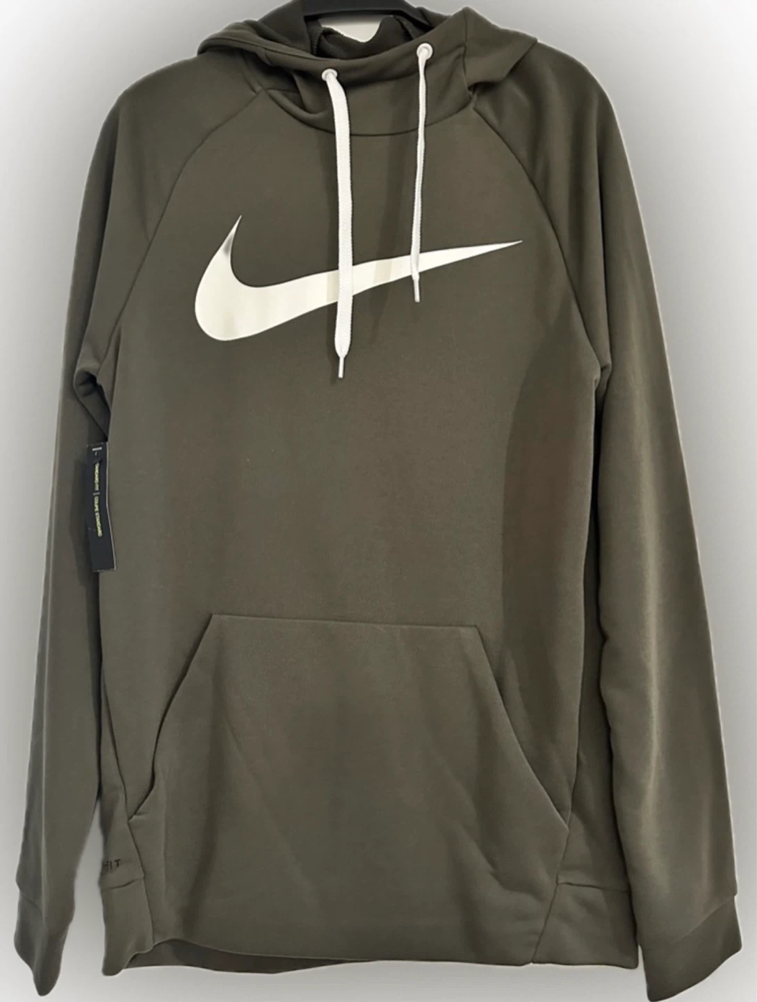 Nike Men's Dri-FIT Swoosh Pullover Hoodie | Olive Green - photo 4