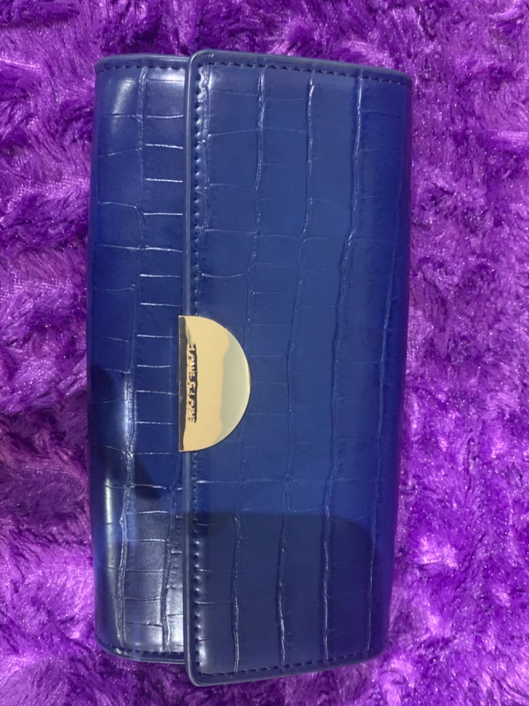 Blue Crocodile Embossed Wallet