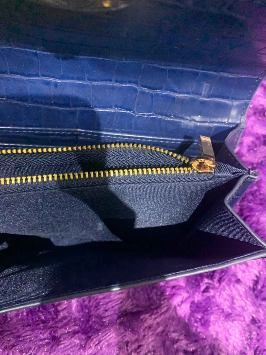 Blue Crocodile Embossed Wallet - photo 3