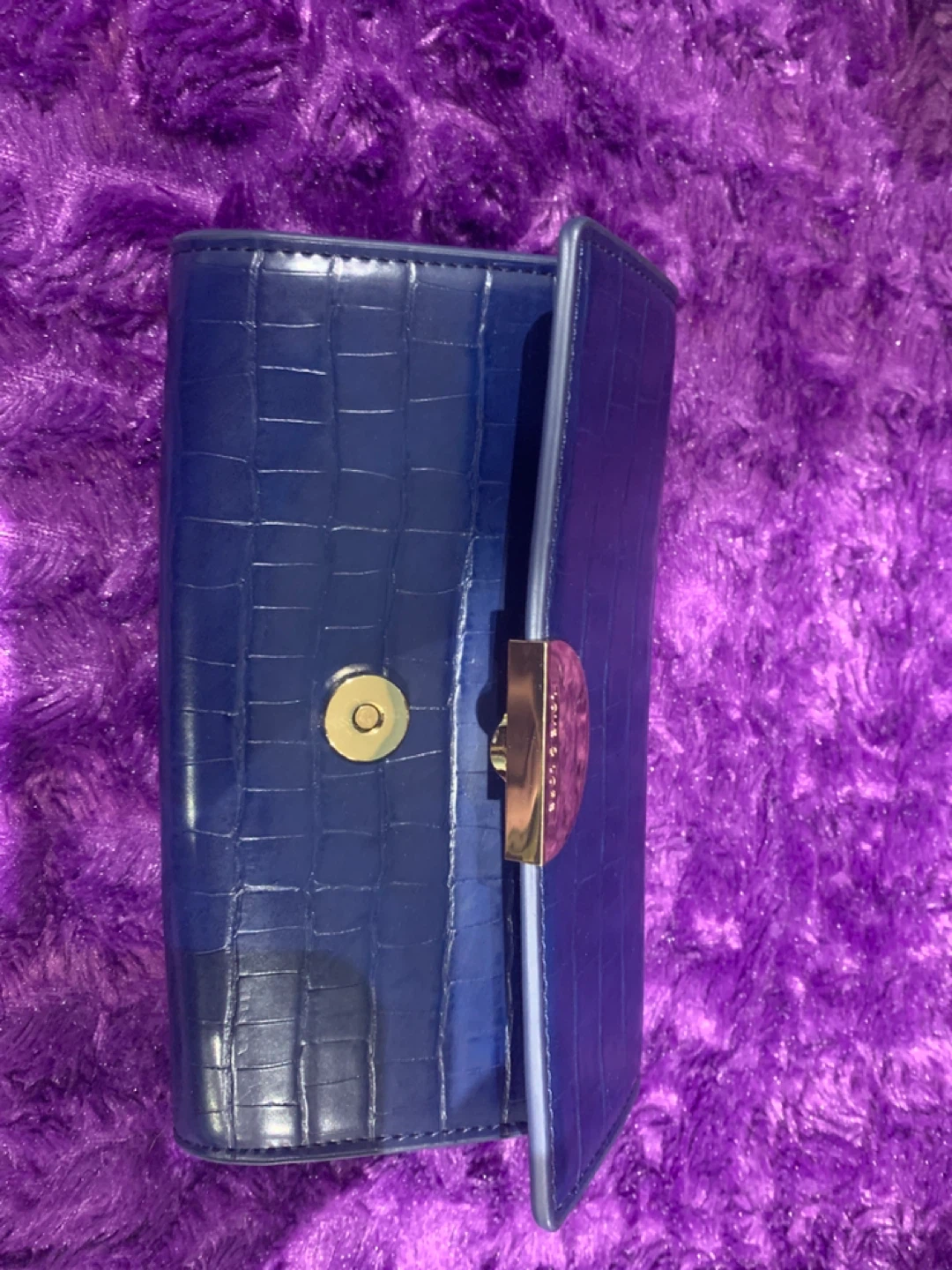 Blue Crocodile Embossed Wallet - photo 2