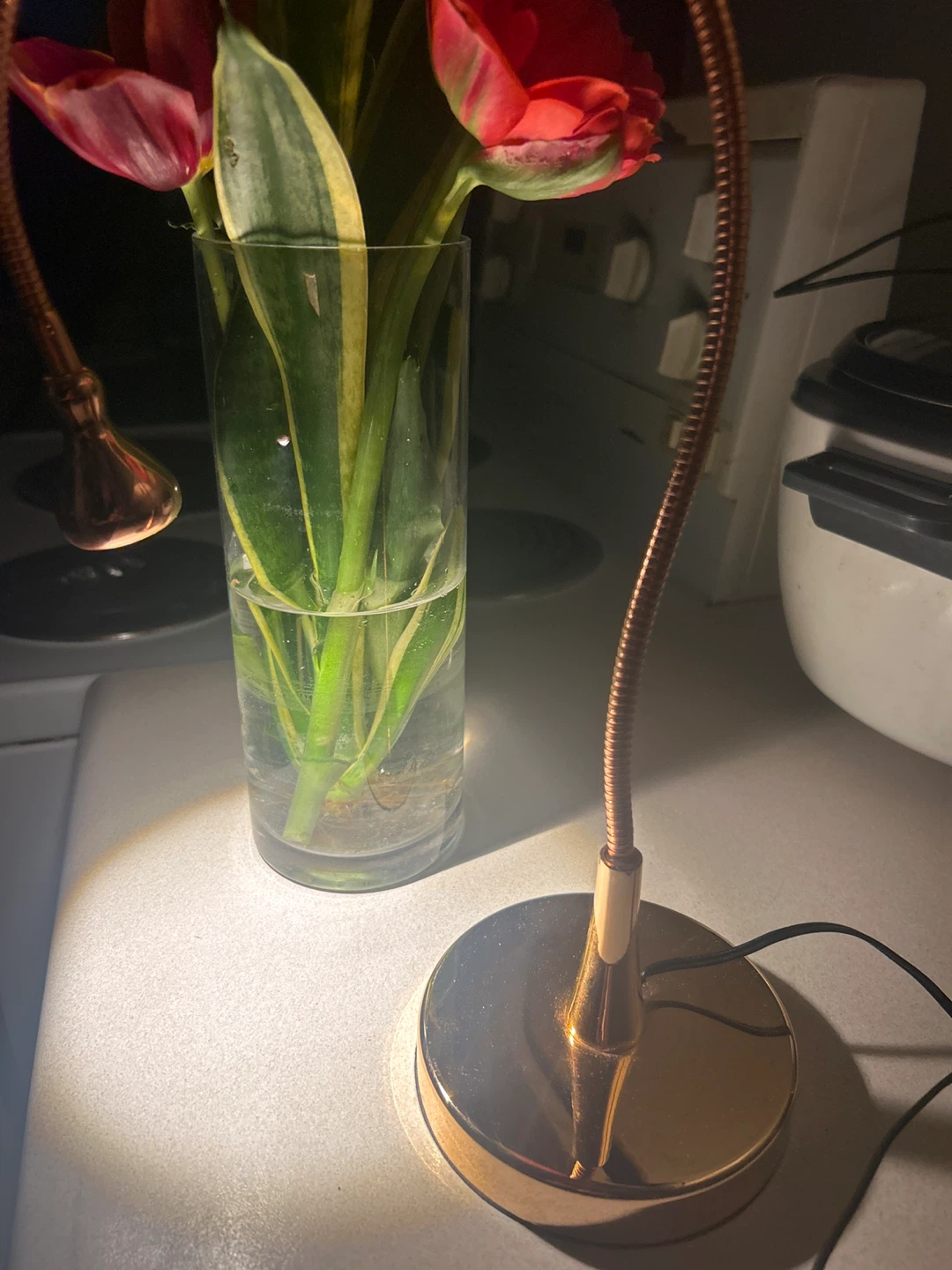 Rose Gold Gooseneck LED Desk Lamp - photo 2