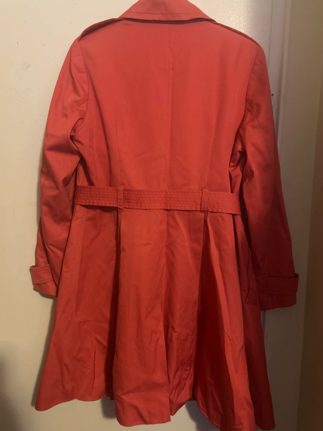 H&M Red Trench Coat - Women's Size 12 - photo 3