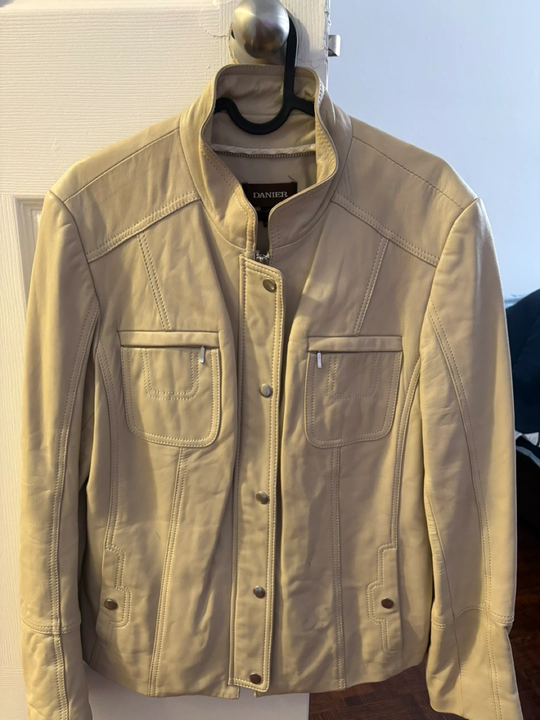 Danier Leather Jacket - Cream - Size M