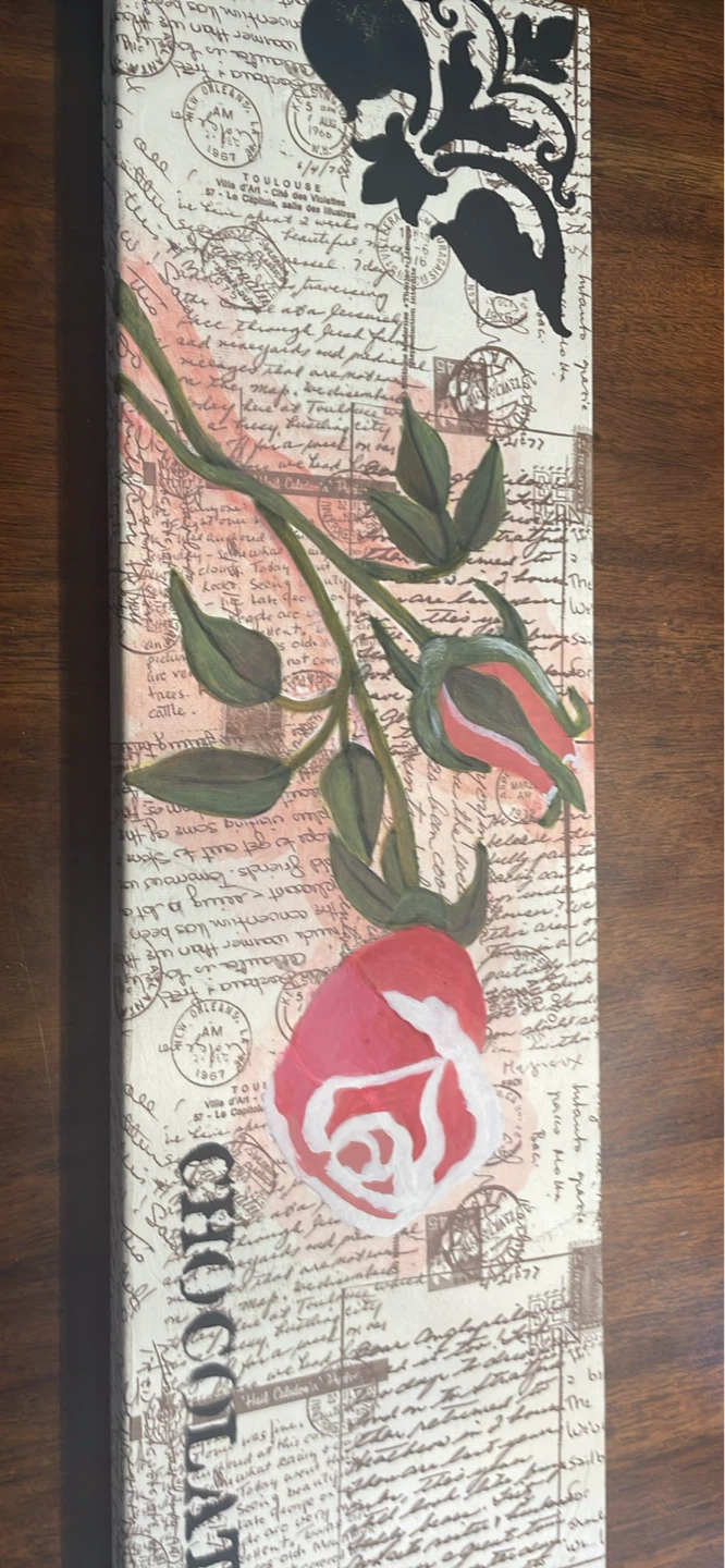 Canvas painting with Rose Design - photo 4