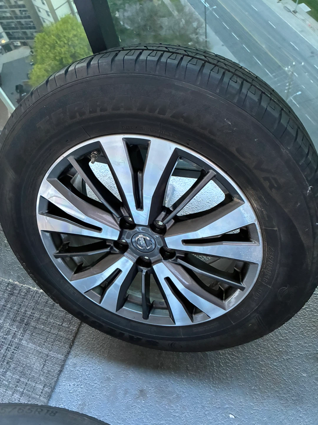 18” OEM Nissan pathfinder rims and all season tires - photo 2