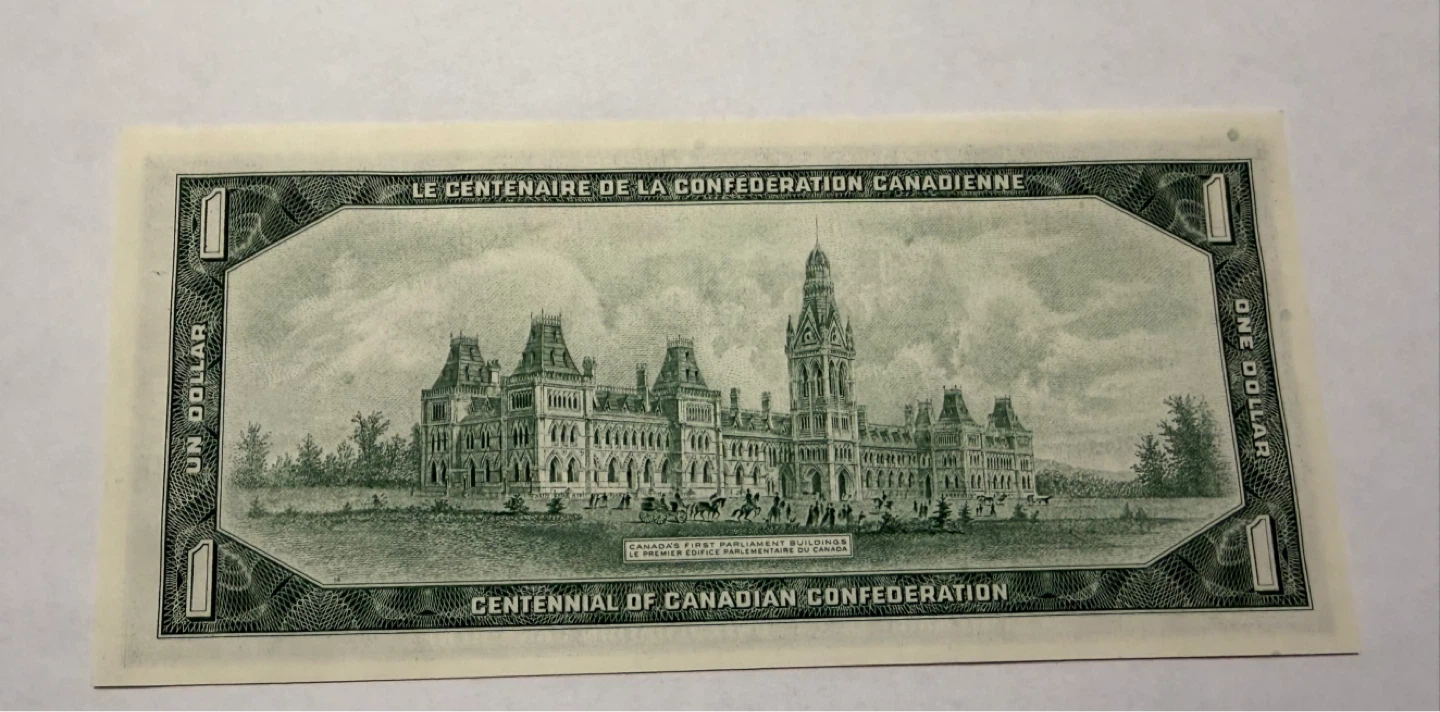 1967 Canada Centennial $1 Dollar Bill - photo 2