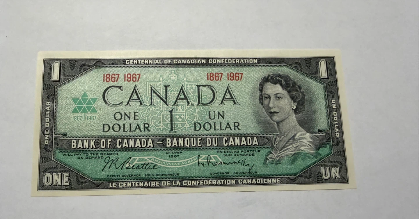 1967 Canada Centennial $1 Dollar Bill
