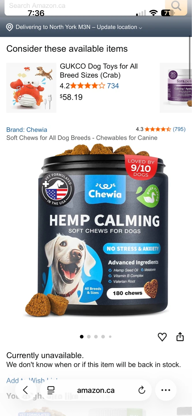 Chewia Hemp Calming Soft Chews for Dogs - 180 Chews - photo 4