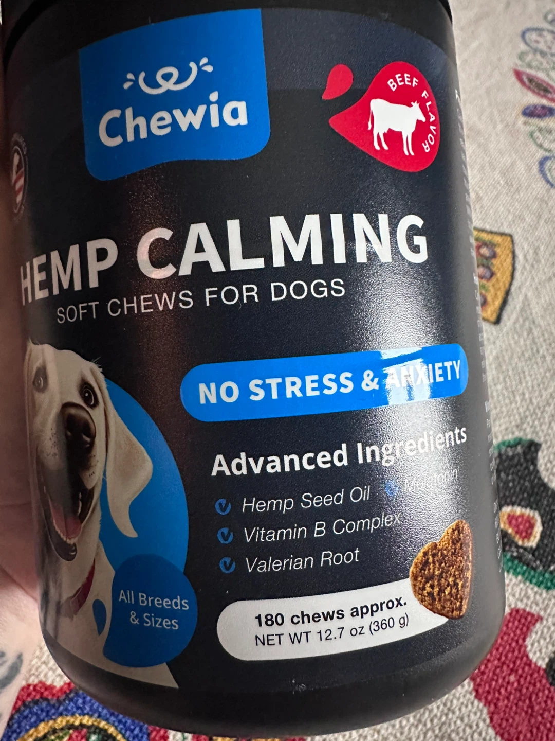 Chewia Hemp Calming Soft Chews for Dogs - 180 Chews
