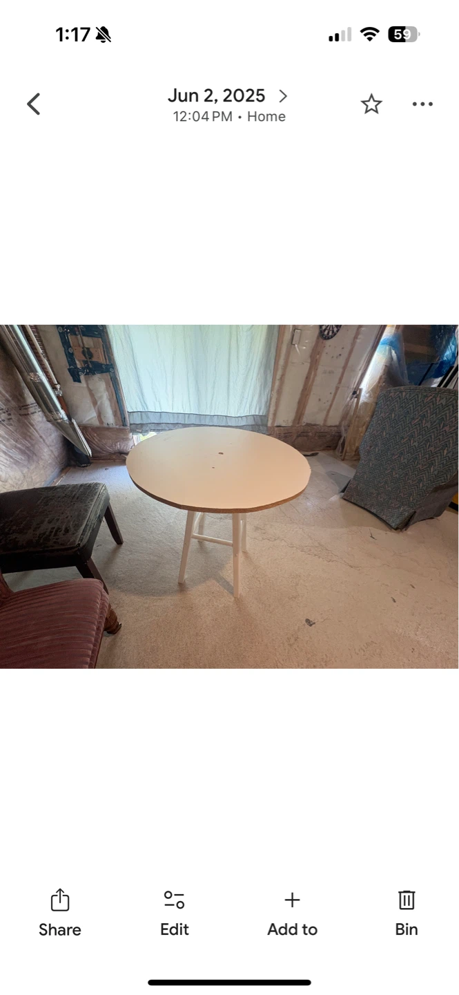 Round White Table