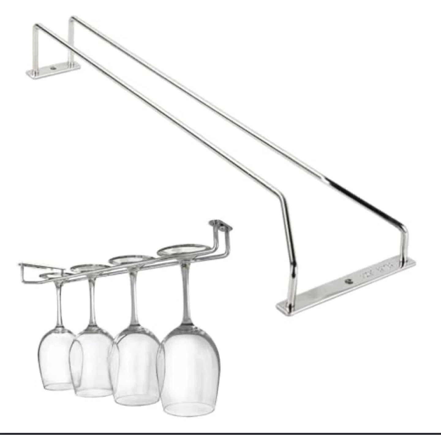 Chrome Wine Glass Racks Under Cabinet Holders x4 - photo 2