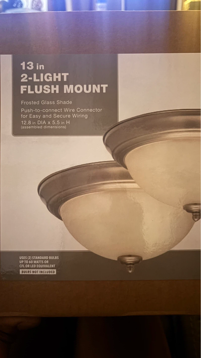 13 in 2-Light Flush Mount Ceiling Light