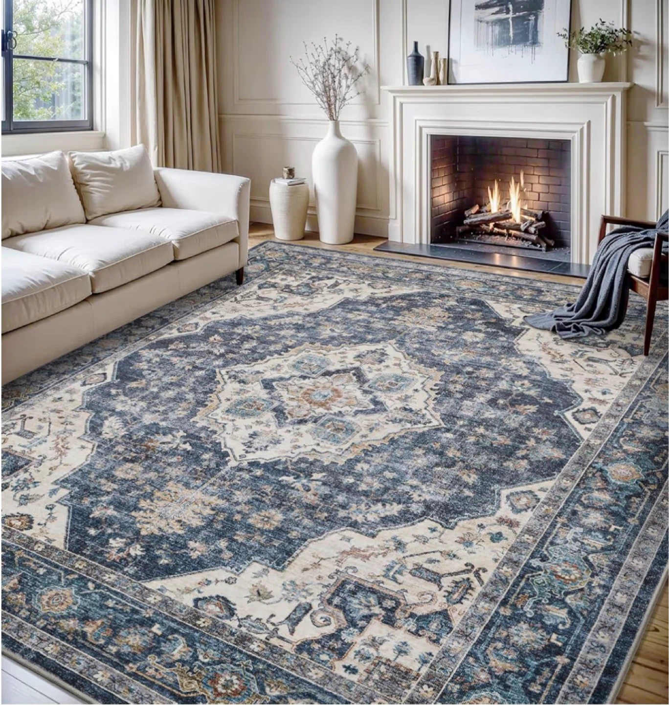 Elegant Area Rug 6ft x 9ft - No Shedding, No Fading
