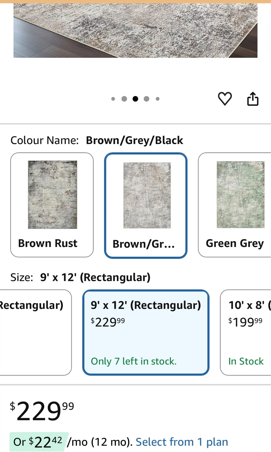 Distressed Medallion Area Rug - Brown/Grey/Black - 9' x 12' - photo 2