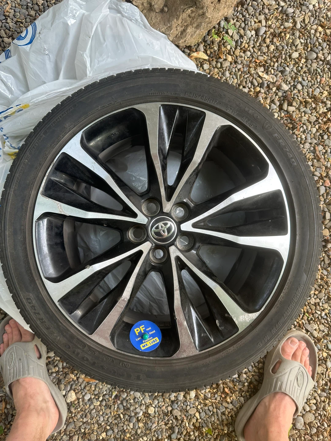 4 Firestone FR740 tires on Toyota rims  P215/45R17 87W M+H