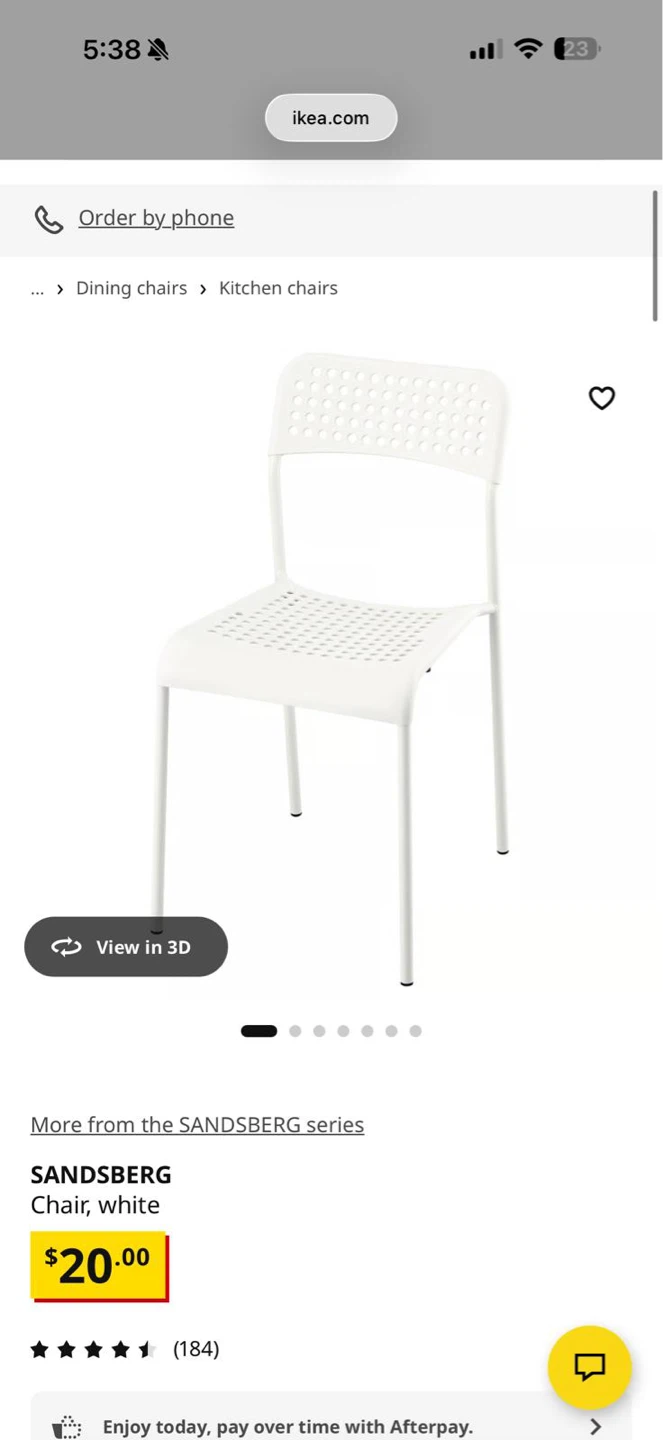 IKEA White Dining Table with 4 Chairs - photo 5